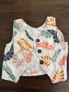 Linen blend summer vest/tank top
